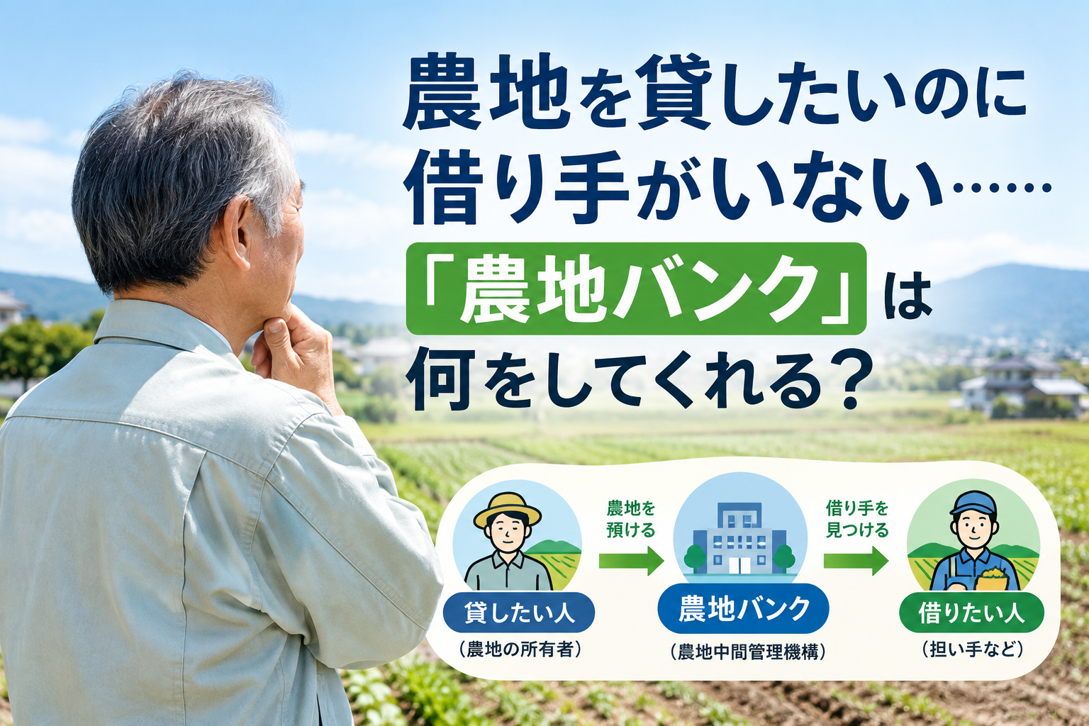 農地を貸したいのに借り手がいない……「農地バンク」は何をしてくれる？