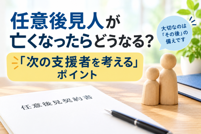任意後見人に万一のことがあったら？次の支援者を考えるポイント