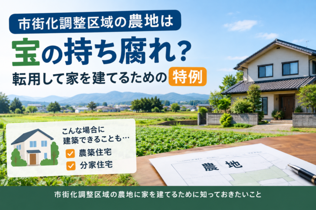 市街化調整区域の農地に家は建てられる？農家住宅・分家住宅の条件を解説