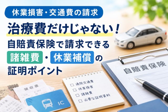 交通事故の通院交通費は請求できる？電車・自家用車・タクシーの注意点
