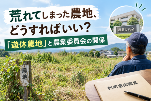 荒れた農地はどうなる？遊休農地の調査と農業委員会から届く通知への対応